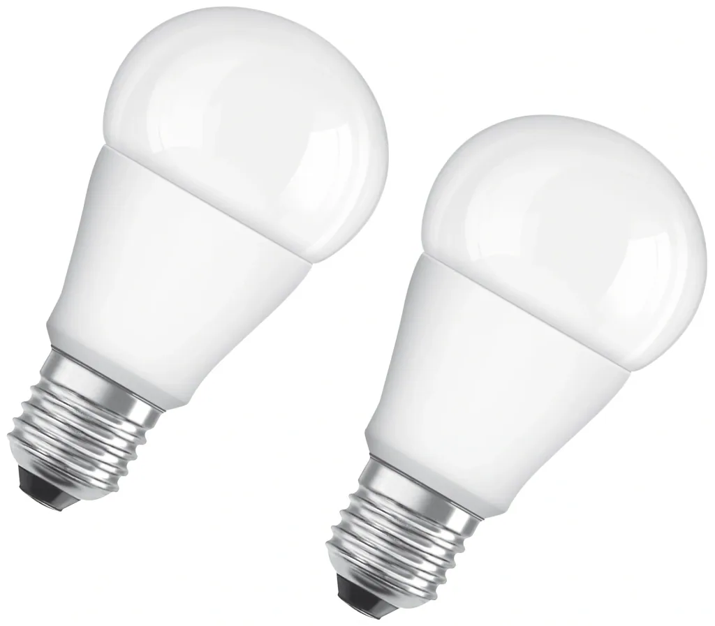 LED STAR CLA60 lamp, 10 watts, E27, matt, warm white - 2 pieces
