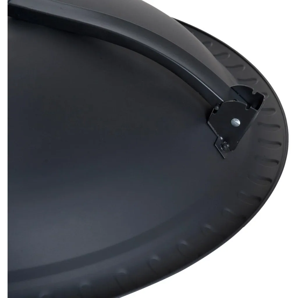 Fire bowl with spark guard, foldable, 66 cm, black