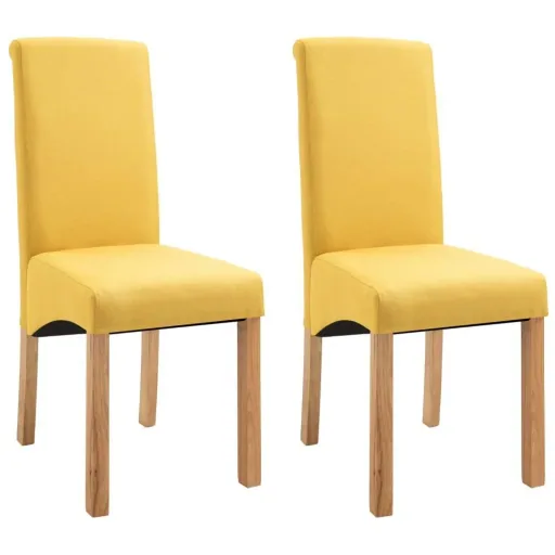 Dining room chairs 2 in yellow fabric