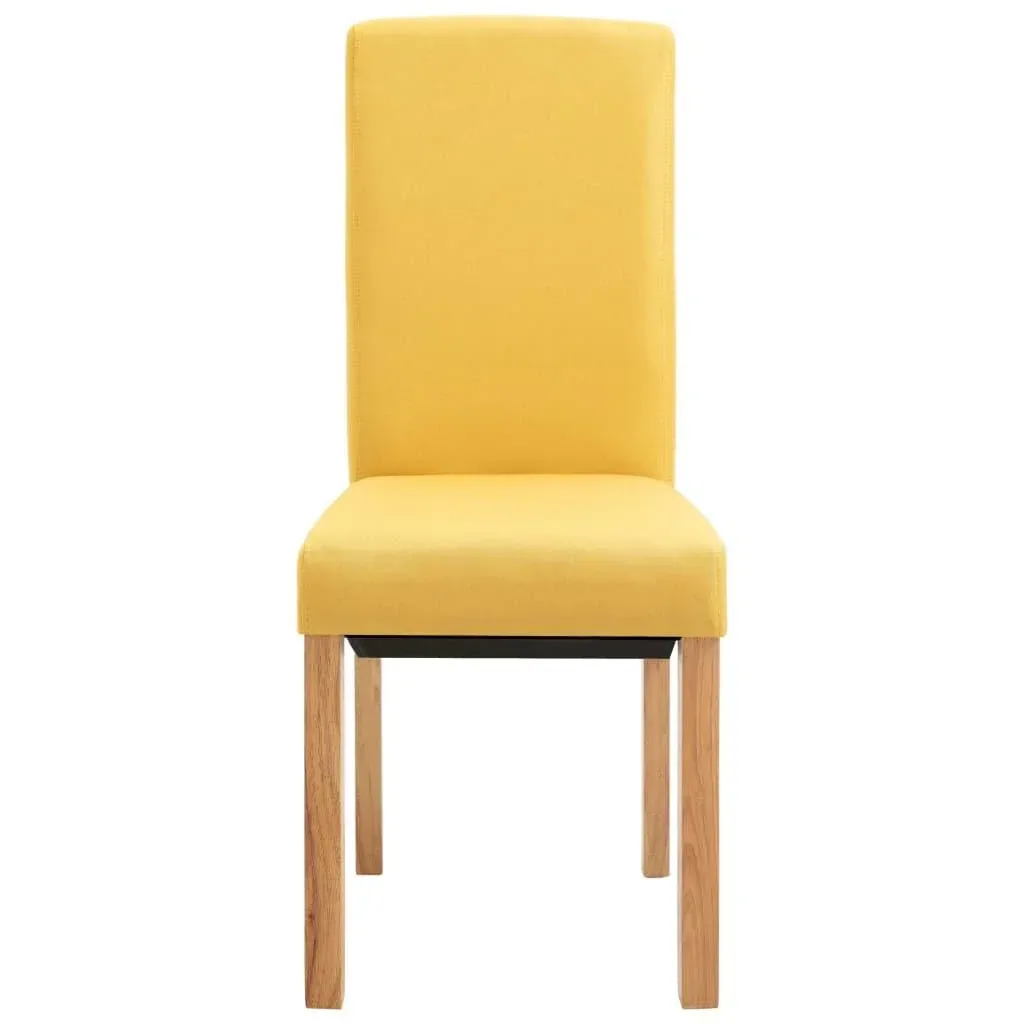 Dining room chairs 2 in yellow fabric