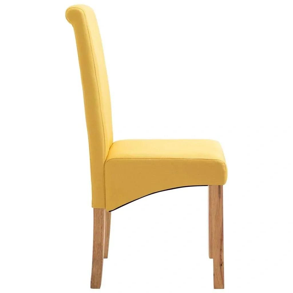 Dining room chairs 2 in yellow fabric