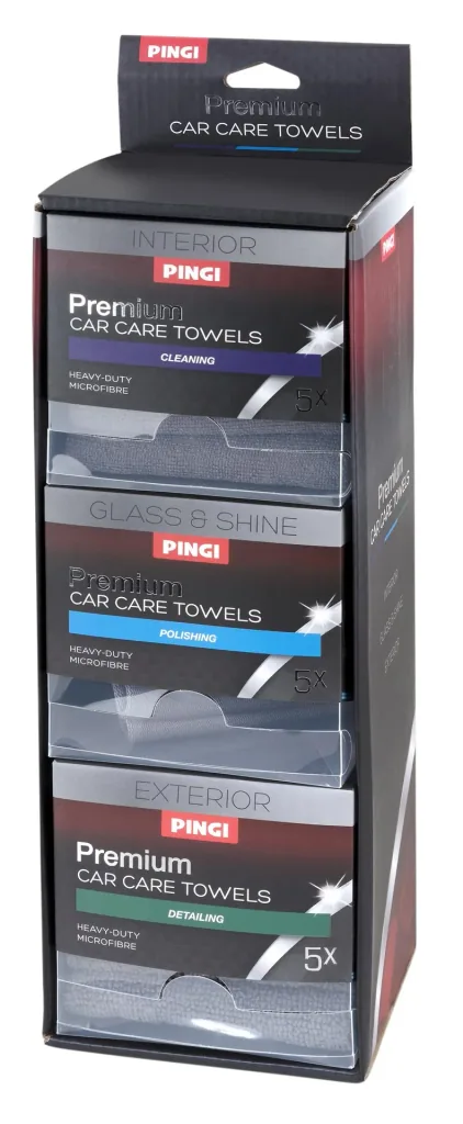 PREMIUM TOWER BOX microfiber cloths, box of 3