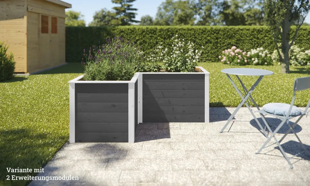 Additional set for raised bed Modular, wall thickness 21 mm, anthracite, 67 cm