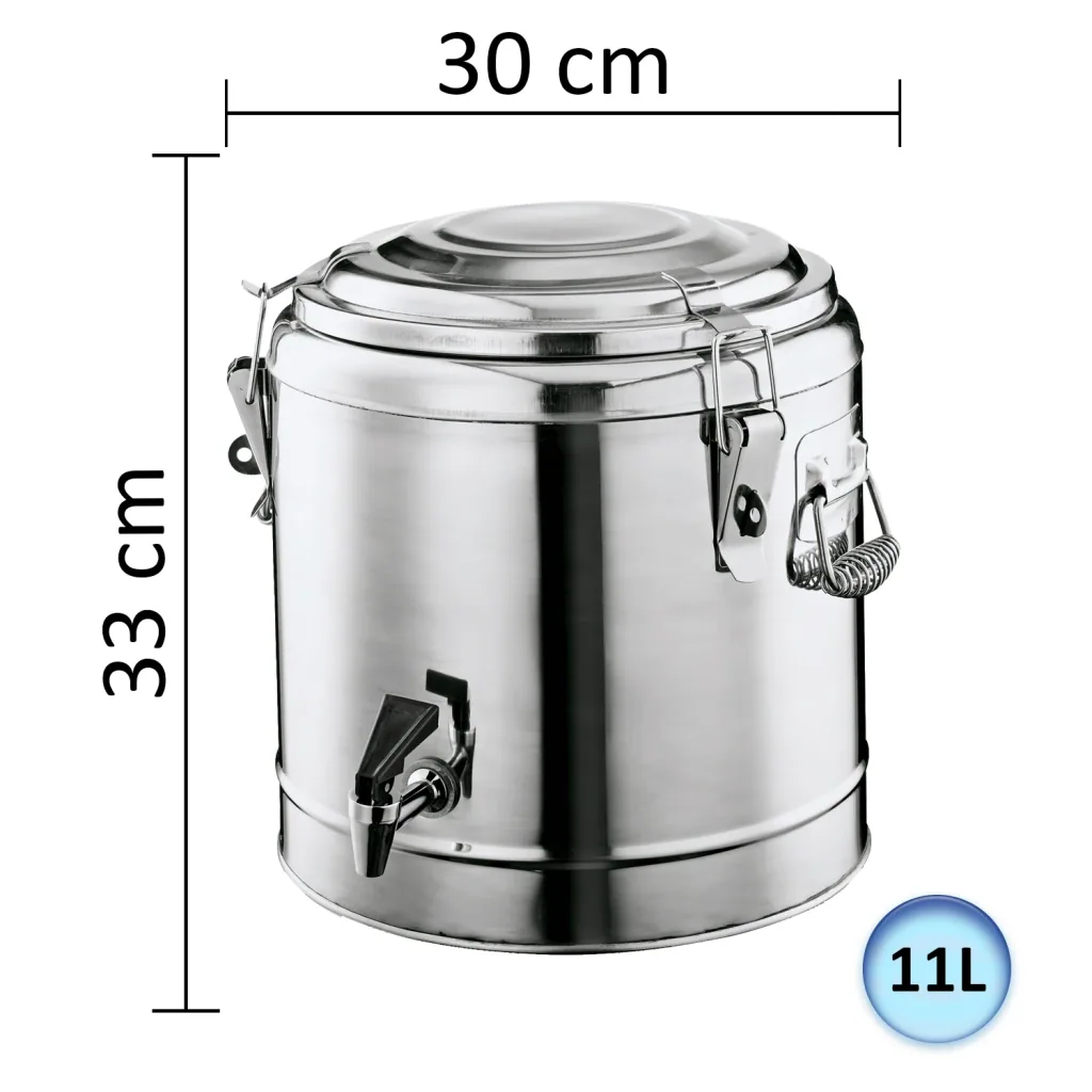 Thermische container, thermoscontainer, geïsoleerde drankdispenser - met kraan, voor transport, 11L
