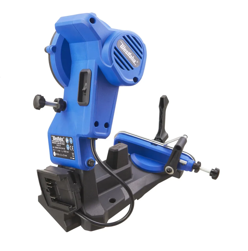Cordless chain saw sharpener, 18 Volt, SKSG 18, including Li-Ion battery, 4.0 Ah and charger 2.4 A ALG 18 Volt
