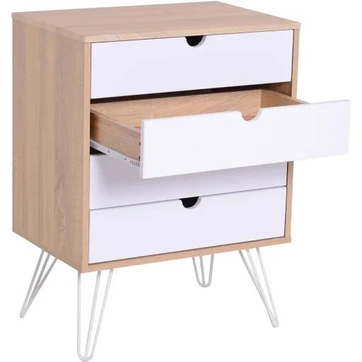Bedside table, nightstand, side table, hallway chest of drawers, console table, 4 drawers