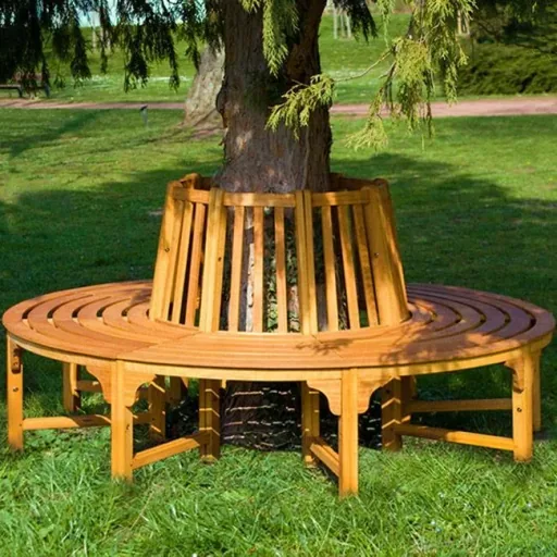Tree bench 190 cm, eucalyptus wood FSC certified