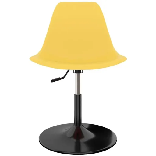 Dining chair swivel, 2 pieces, PP, yellow