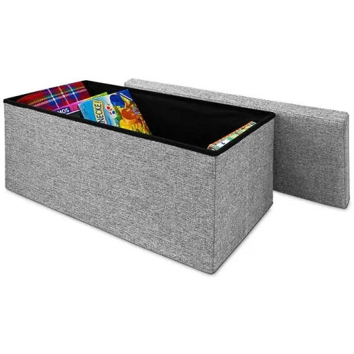 2-in-1 stool 80 x 38 x 40 cm ottoman storage box
