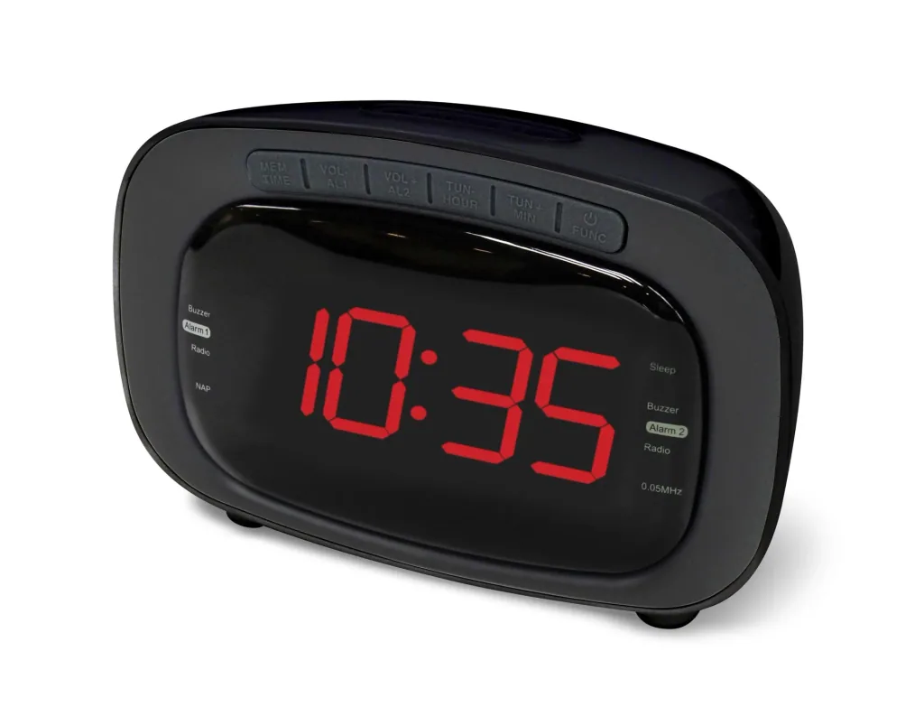 Radio alarm clock with dual timer