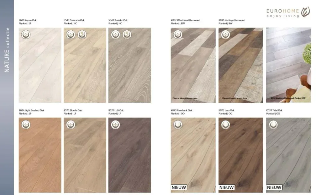 Nature Laminate Flooring Curving Riverbank Oak 8 mm 2.22 m²