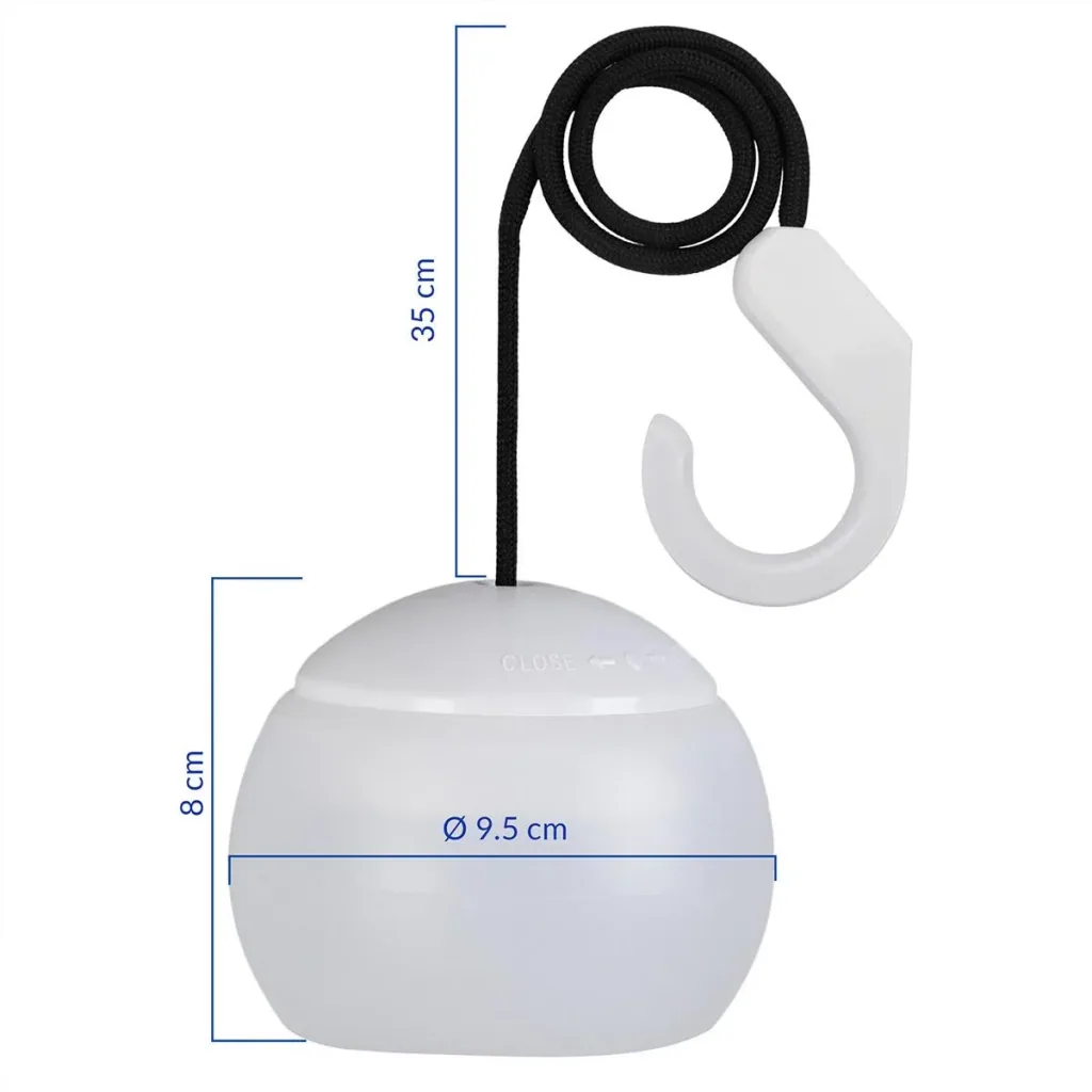 LED hanging lamp - outdoor and indoor lighting - with hook - set of 4