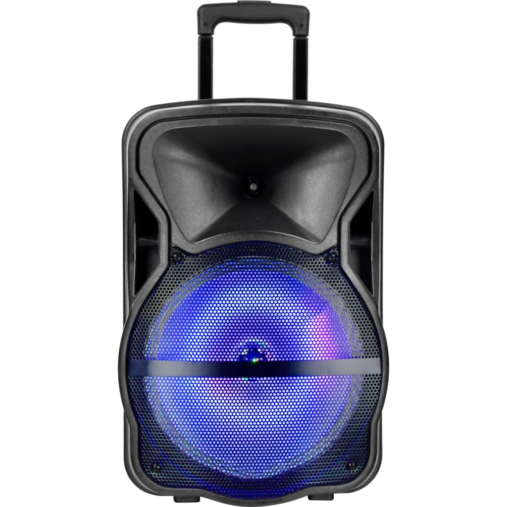 VT-6315 Mobile battery-powered speaker with Bluetooth, 1 wireless microphone, 1 wired microphone and LE