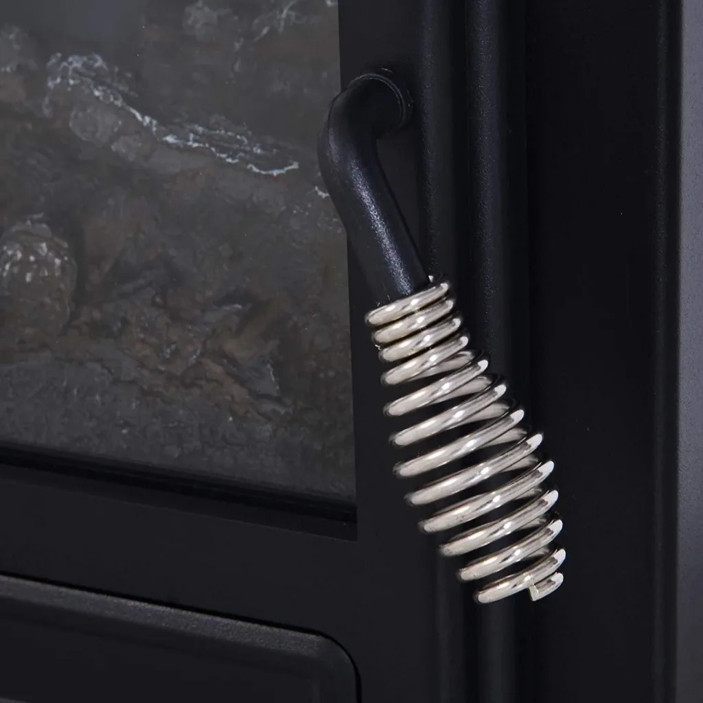Freestanding fireplace with flame effect