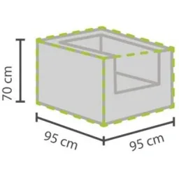 Protective cover for footstool - 95 x 95 x 70 cm