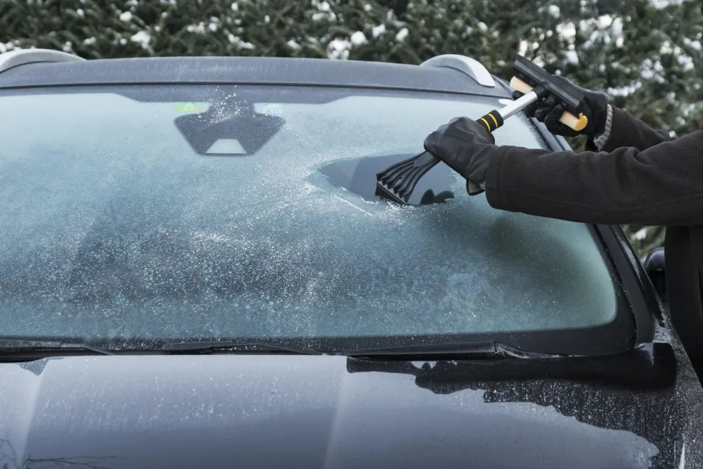 Window cleaner and ice scraper 2-in-1 - 40x20 cm black