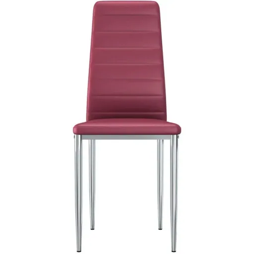 Dining room chairs 2-seater faux leather red