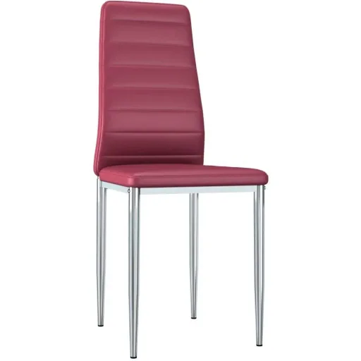 Dining room chairs 2-seater faux leather red