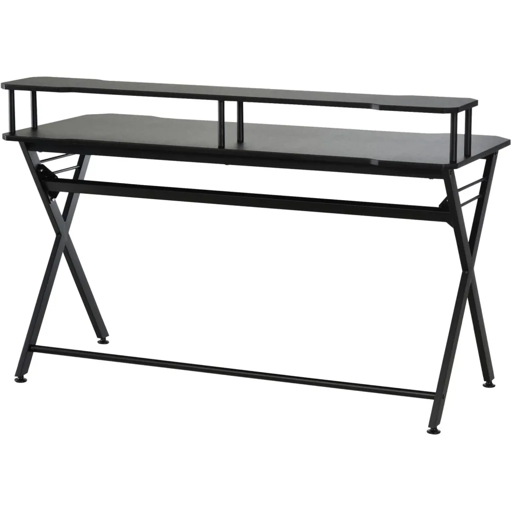 Desk with headphone hook, black