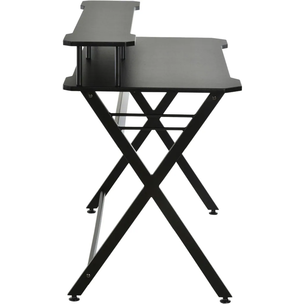 Desk with headphone hook, black