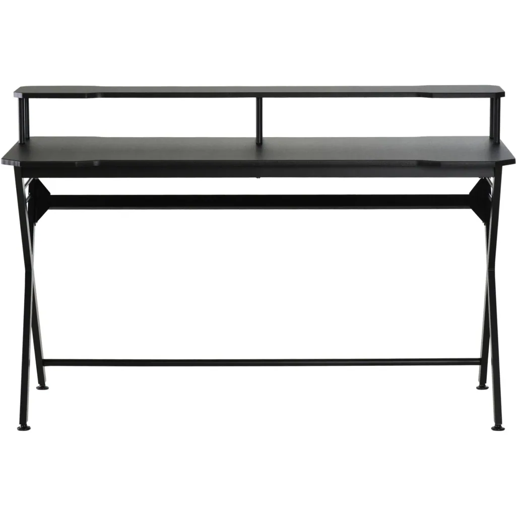 Desk with headphone hook, black