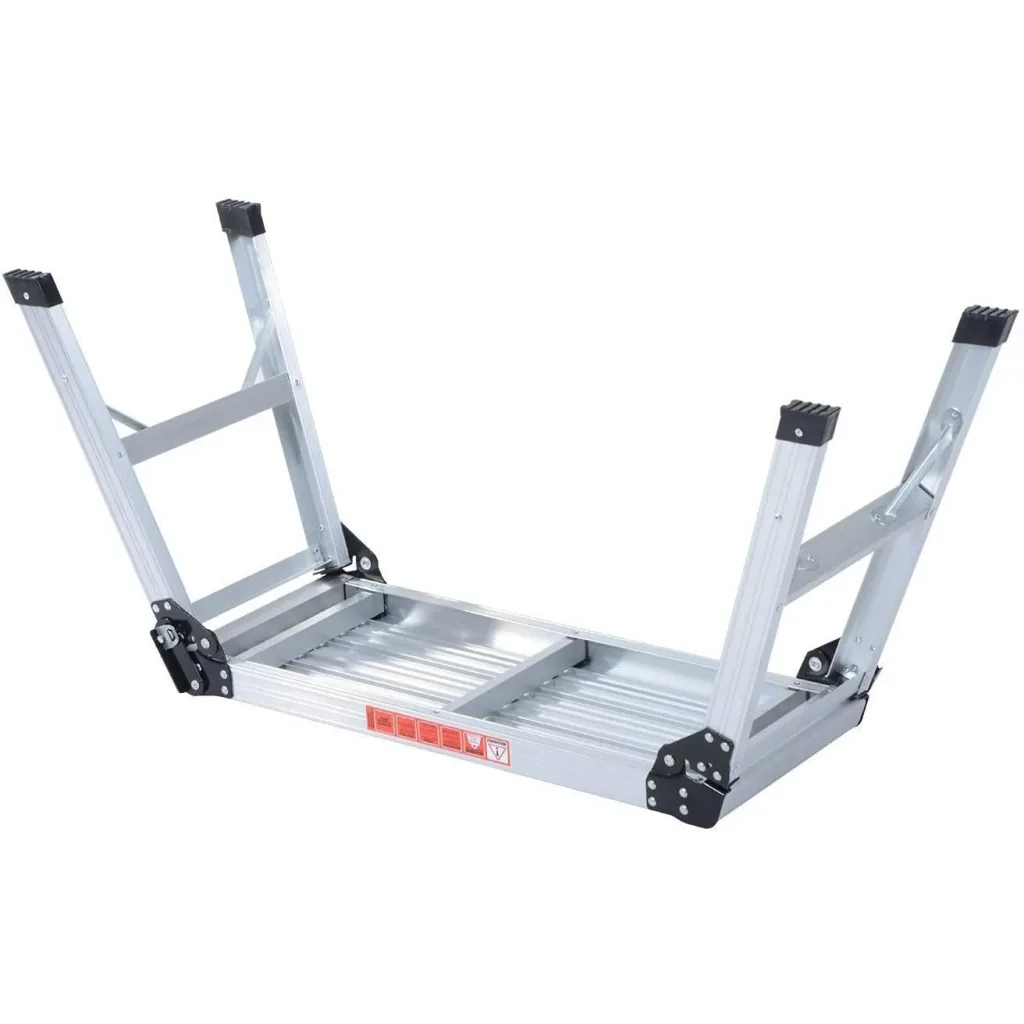 Work platform aluminum step bench stepladder work platform foldable