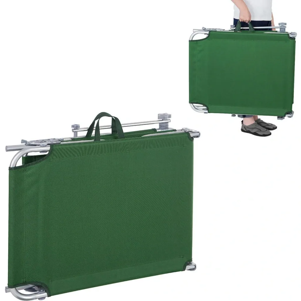 Deck chair 'Ibiza' with sliding roof, aluminum green, 190 x 59 x 29 cm