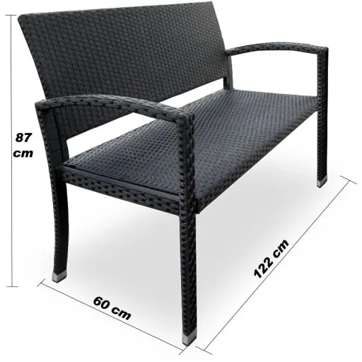 Polyester garden bench 2 seater