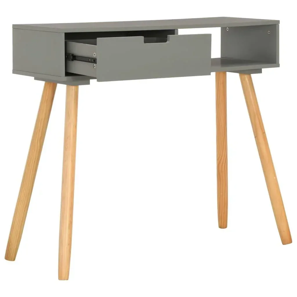 Wall table 80x30x72 cm solid pine grey
