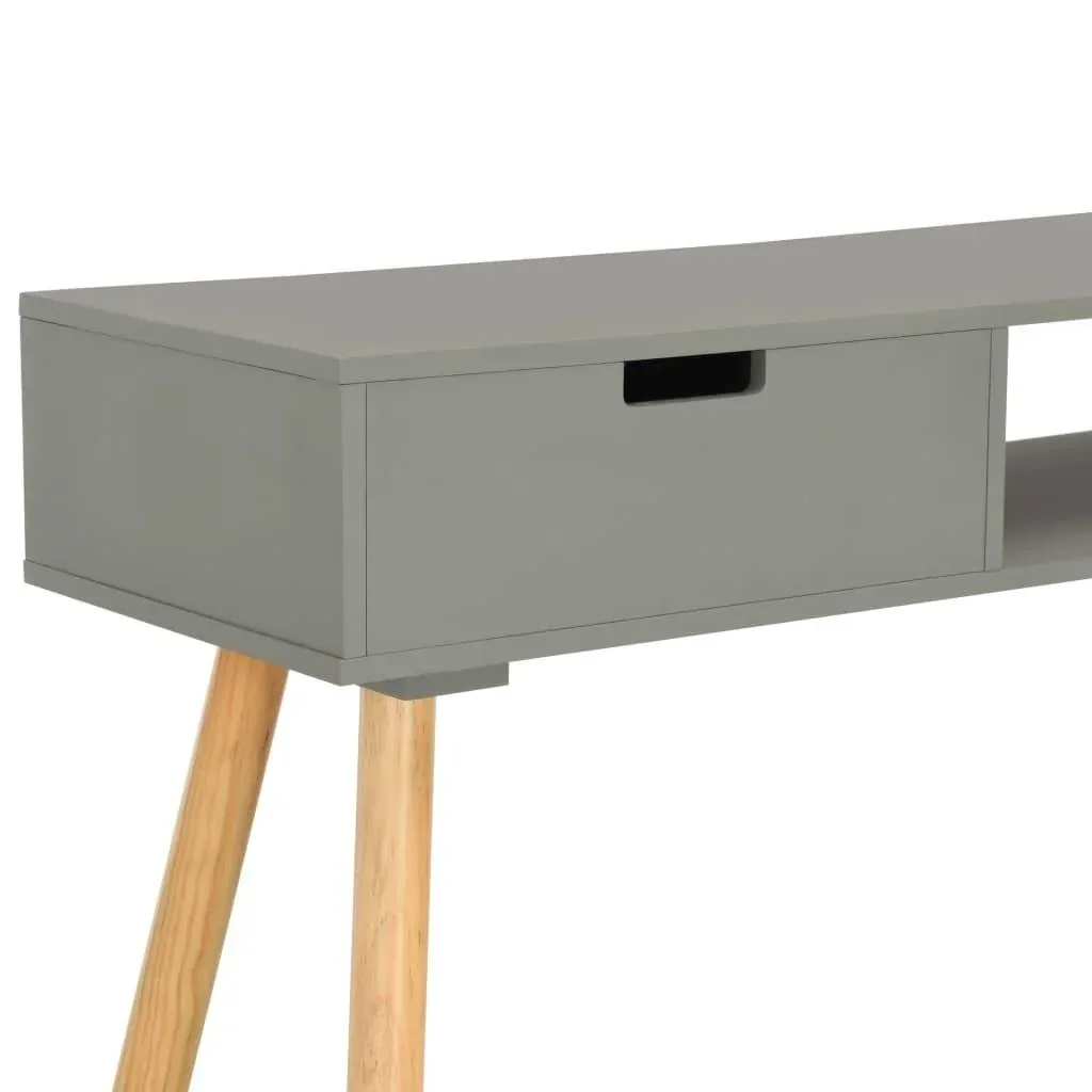 Wall table 80x30x72 cm solid pine grey