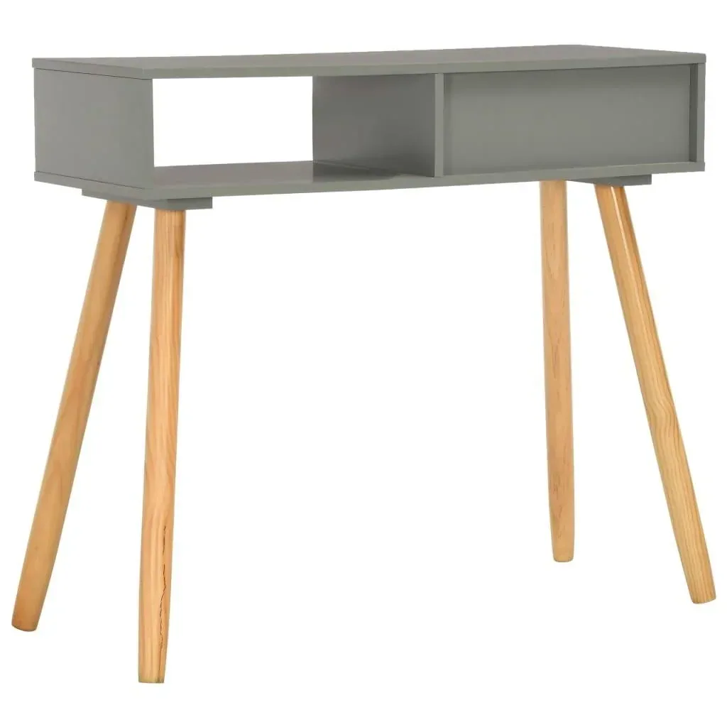 Wall table 80x30x72 cm solid pine grey