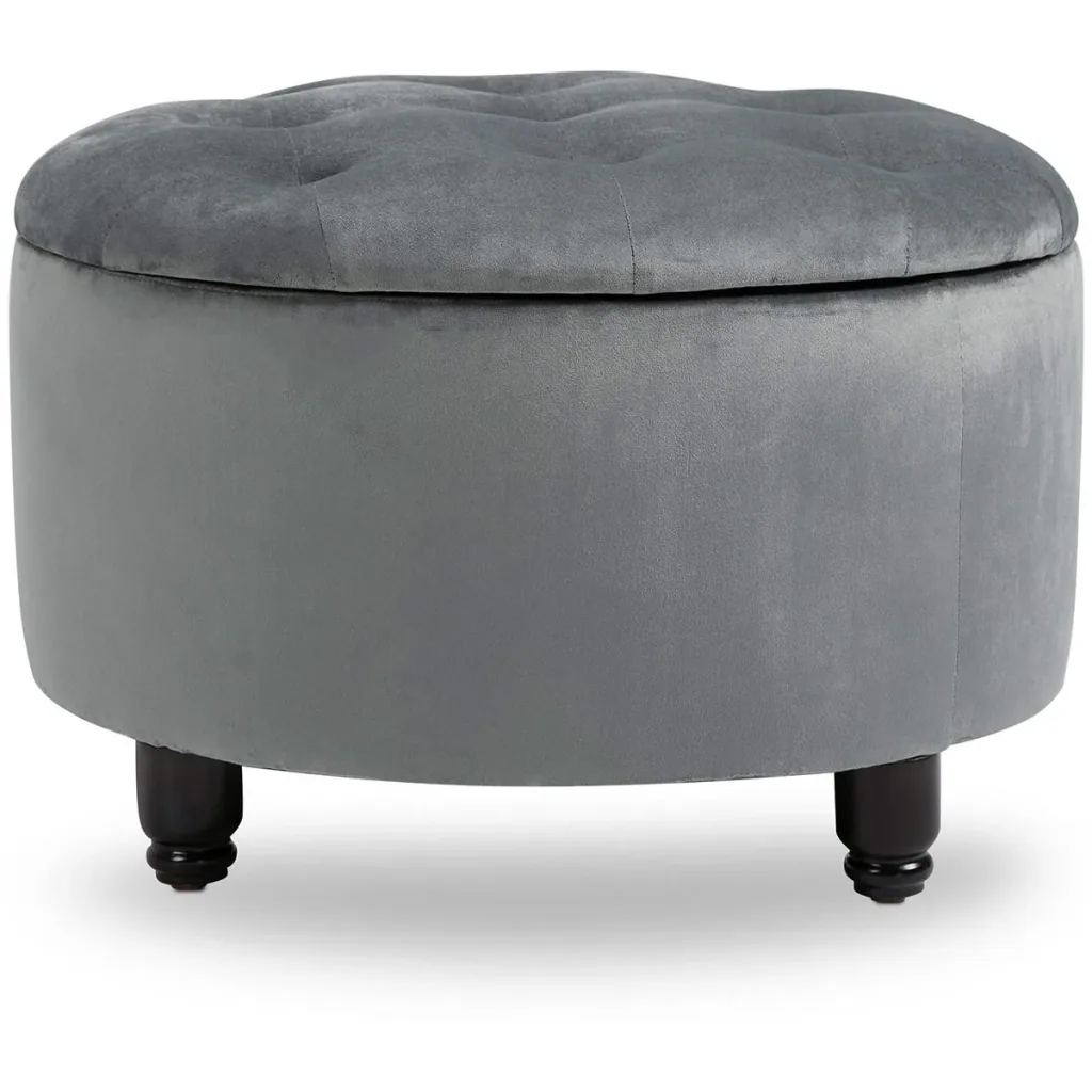 Upholstered stool with storage space