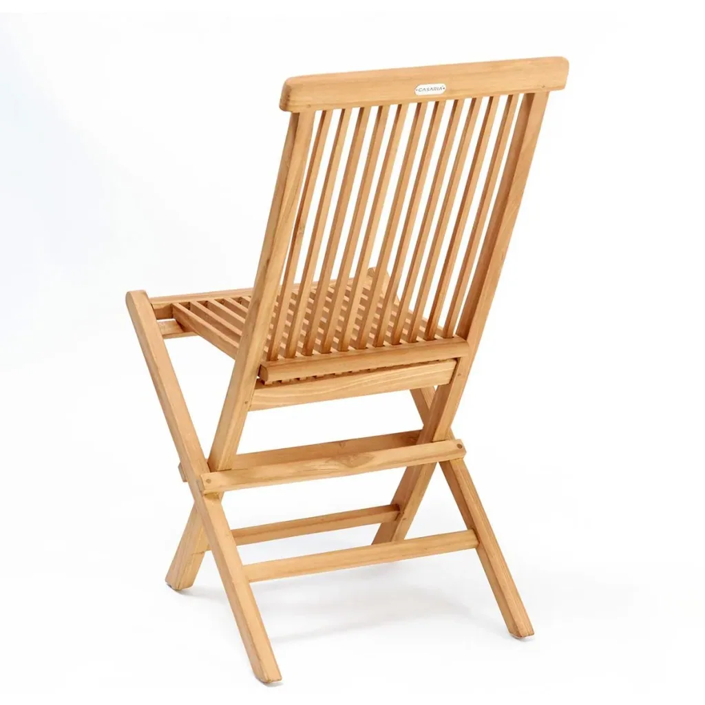 Folding garden chair 2 pieces - teak - 46.5x59x92 cm