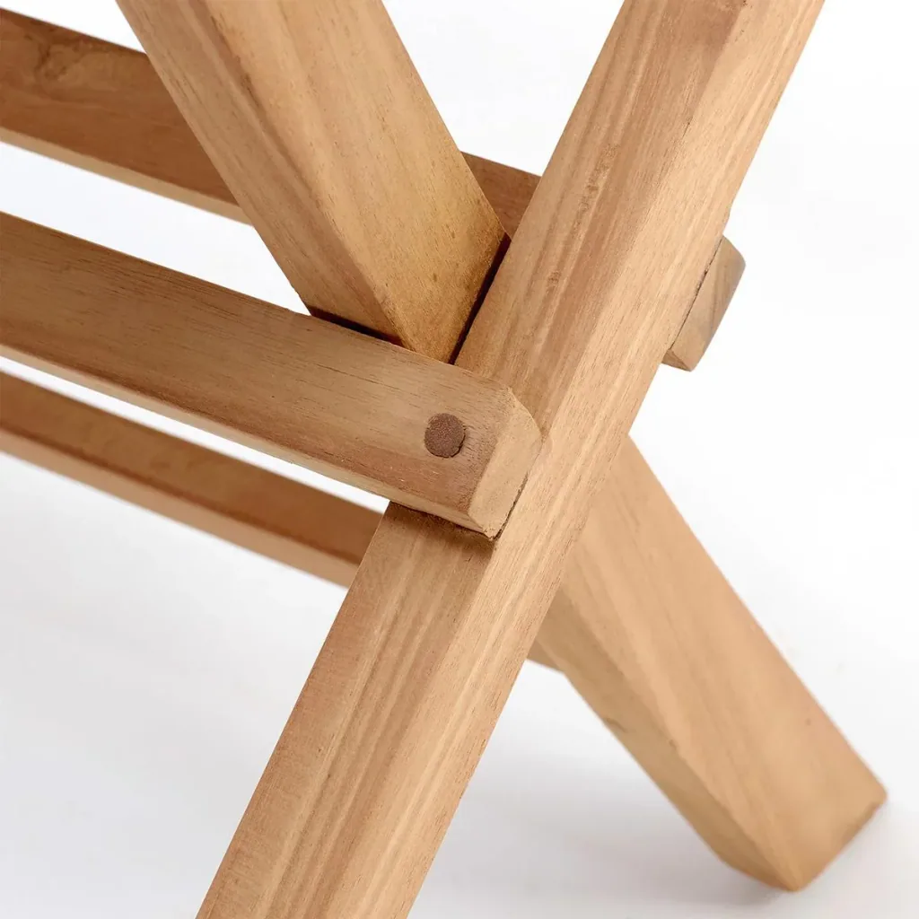 Folding garden chair 2 pieces - teak - 46.5x59x92 cm