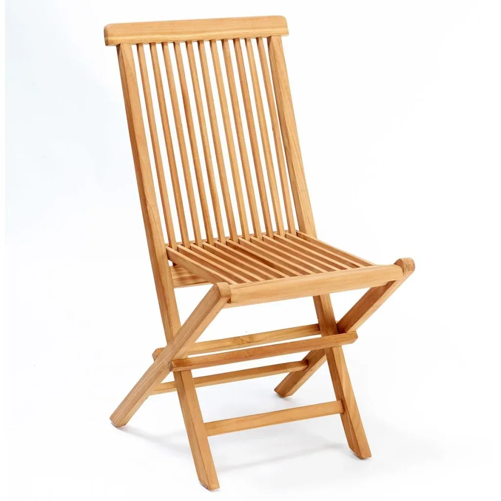 Folding garden chair 2 pieces - teak - 46.5x59x92 cm