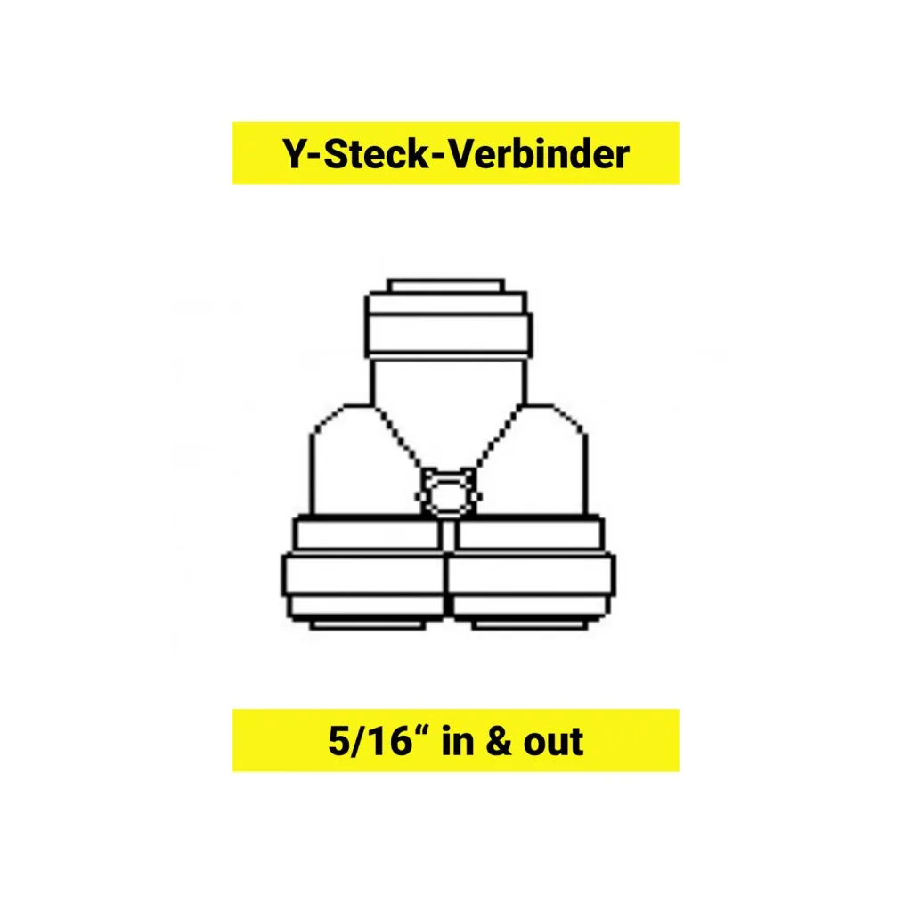 Y stuk voor 5/16" slang