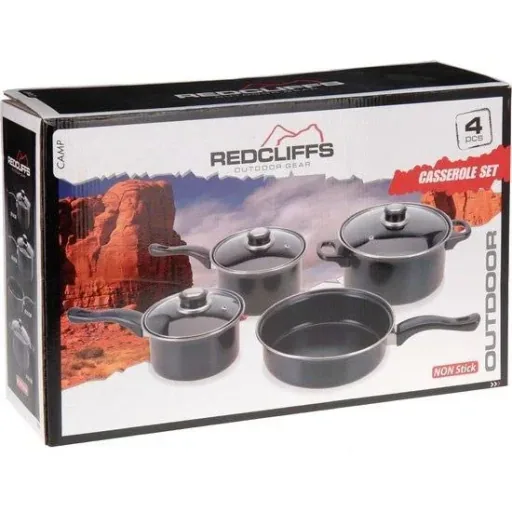 Redcliffs 4-piece cookware set with 3