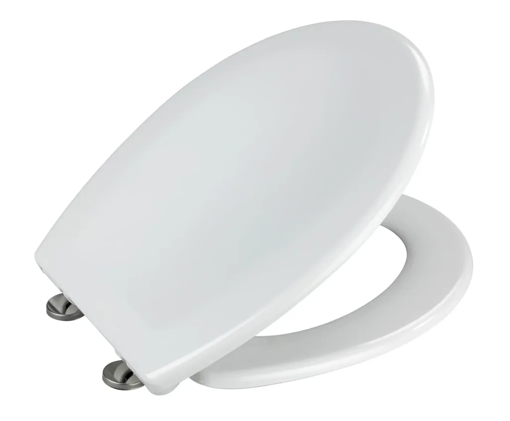 Premium toilet seat Tallone white, Duroplast, 2-button Fix-Clip stainless steel fastening