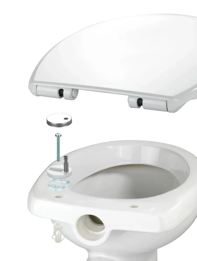 Premium toilet seat Tallone white, Duroplast, 2-button Fix-Clip stainless steel fastening