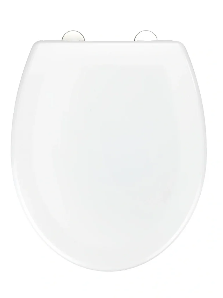 Premium toilet seat Tallone white, Duroplast, 2-button Fix-Clip stainless steel fastening