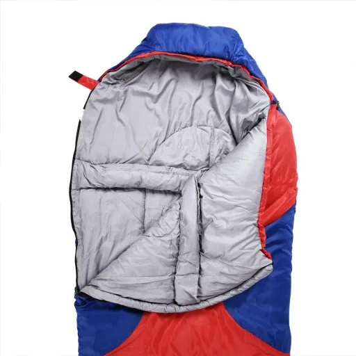 Sleeping bag Bergsteiger Icy North dark blue + dark red