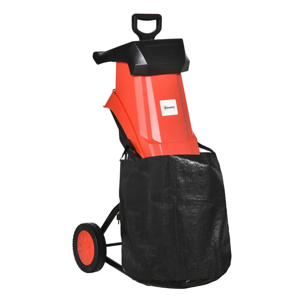 Electric garden shredder roller shredder including garden waste bag powerful 2500 Watt branch thickness up to 40 mm 230-240V quiet robust
