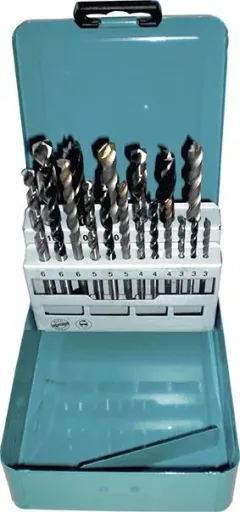 Electronic impact drill 1050 watts, 2-speed including 18-piece Makita drill bit set