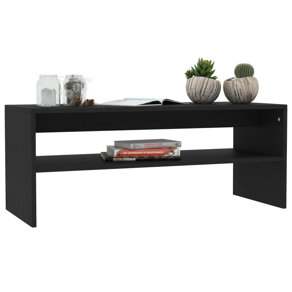 Coffee table 100x40x40 cm chipboard black