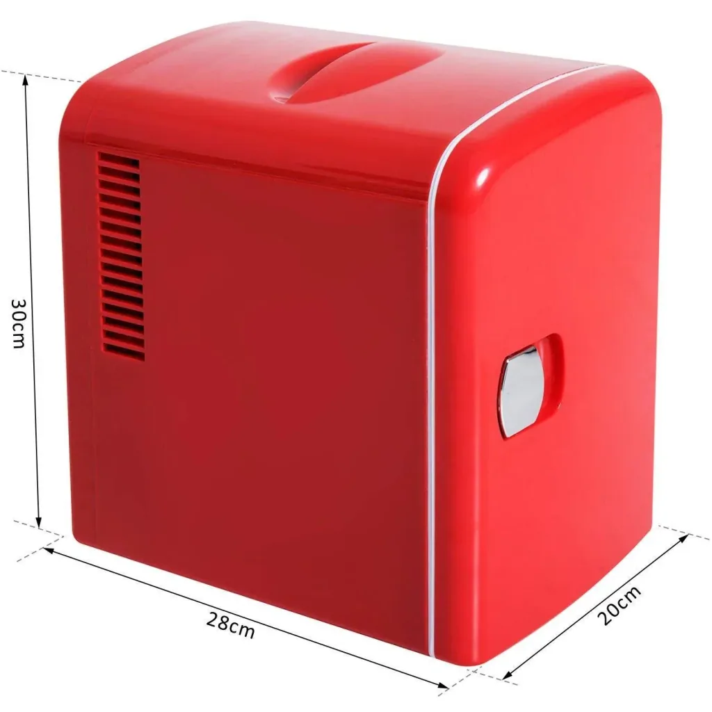Mini fridge warming box 4 liters red L28 x W20 x H30cm