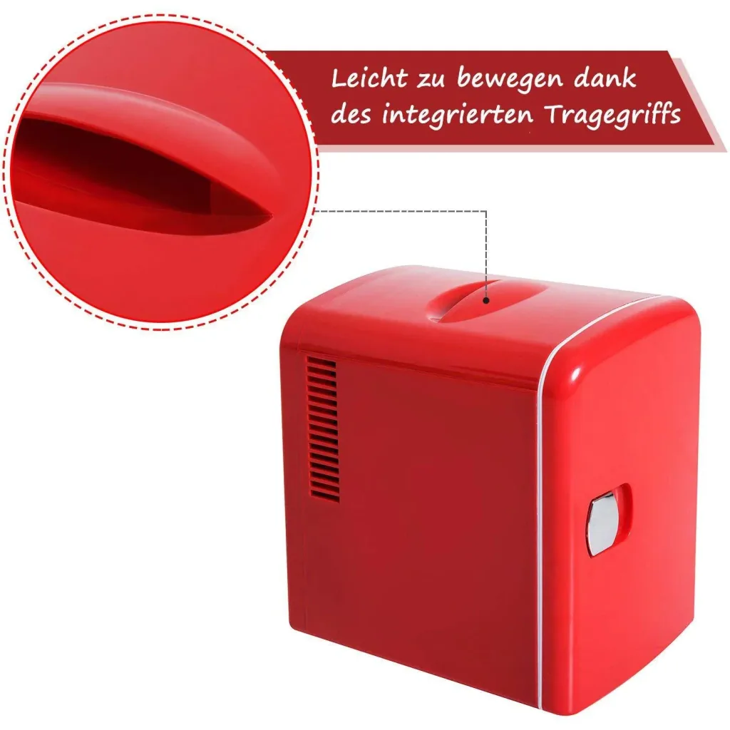 Mini fridge warming box 4 liters red L28 x W20 x H30cm