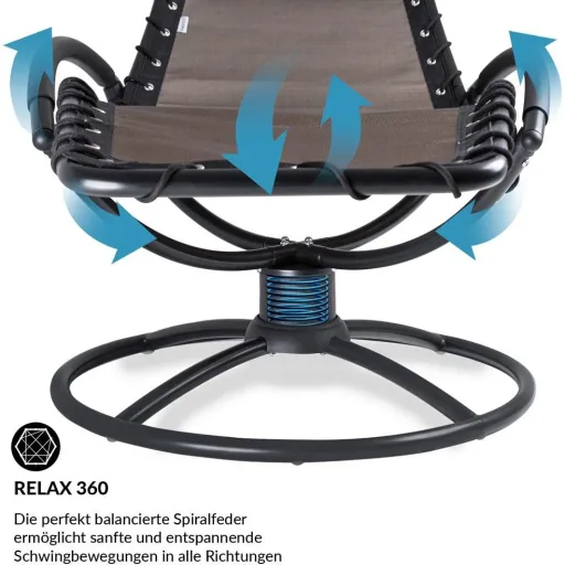 Eve relaxation lounger with rocking function Mocha