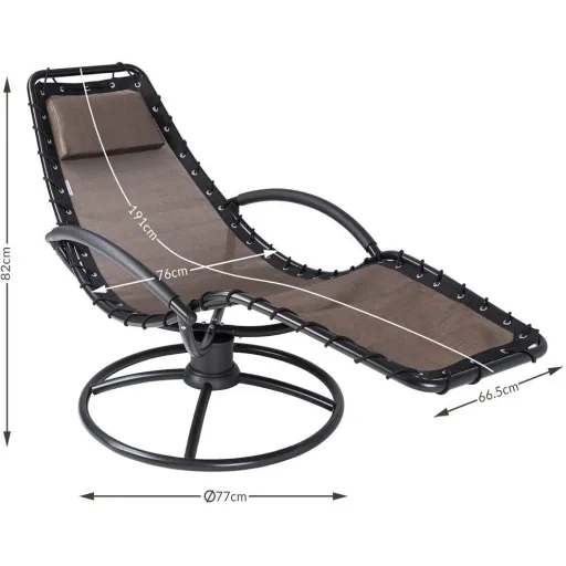 Eve relaxation lounger with rocking function Mocha