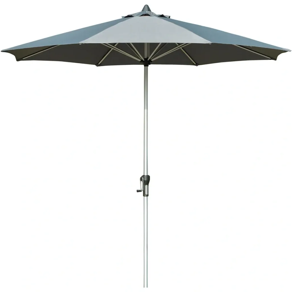 Parasol 2.7 m 8 ribs aluminum polyester dark gray