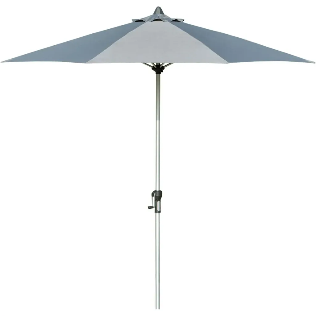 Parasol 2.7 m 8 ribs aluminum polyester dark gray
